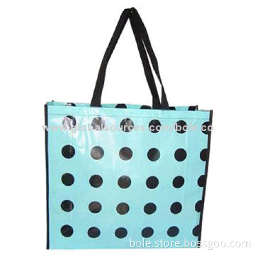 Laminated Shopping Bag with PP Woven Handle, OEM Orders Welcomed